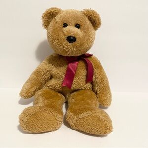 Ty Beanie Babies Curly The Bear Plush 2002 Vintage Teddy Stuffed Animal Scarf